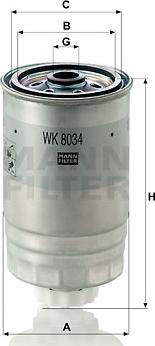 Mann-Filter WK 8034 - Паливний фільтр avtolavka.club