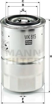 Mann-Filter WK 815 x - Паливний фільтр avtolavka.club