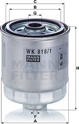 Mann-Filter WK 818/1 - Паливний фільтр avtolavka.club