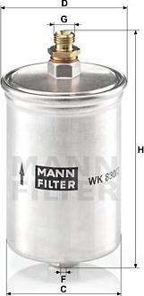 Mann-Filter WK 830/3 - Паливний фільтр avtolavka.club