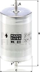 Mann-Filter WK 831 - Паливний фільтр avtolavka.club