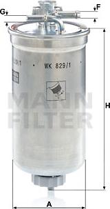 Mann-Filter WK 829/1 x - Паливний фільтр avtolavka.club