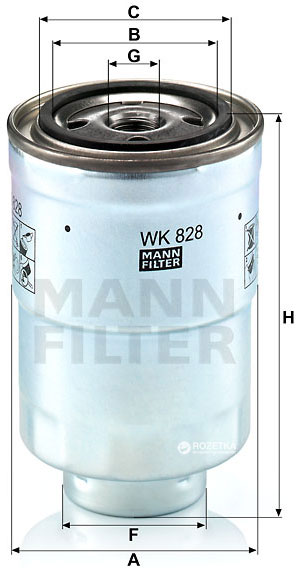 Mann-Filter WK 828 - Паливний фільтр avtolavka.club