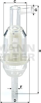Mann-Filter WK 31/11 - Паливний фільтр avtolavka.club