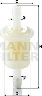 Mann-Filter WK 21 - Паливний фільтр avtolavka.club