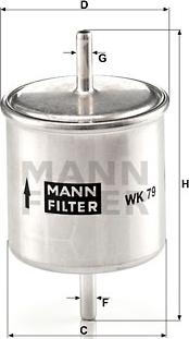 Mann-Filter WK 79 - Паливний фільтр avtolavka.club