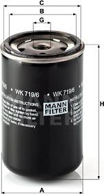 Mann-Filter WK 719/6 - Паливний фільтр avtolavka.club
