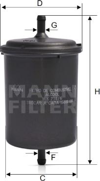 Mann-Filter WK 716/6 - Паливний фільтр avtolavka.club
