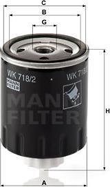 Mann-Filter WK 718/2 - Паливний фільтр avtolavka.club
