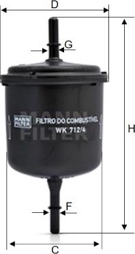 Mann-Filter WK 712/4 - Паливний фільтр avtolavka.club