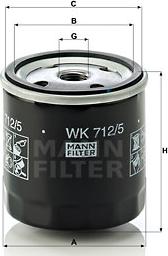 Mann-Filter WK 712/5 - Паливний фільтр avtolavka.club