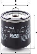 Mann-Filter WK 712/2 - Паливний фільтр avtolavka.club