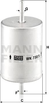 Mann-Filter WK 730/5 - Паливний фільтр avtolavka.club