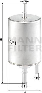 Mann-Filter WK 720/3 - Паливний фільтр avtolavka.club