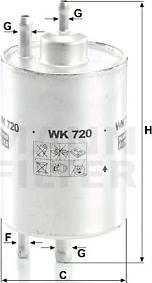 Mann-Filter WK 720 - Паливний фільтр avtolavka.club