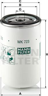 Mann-Filter WK 723 - Паливний фільтр avtolavka.club