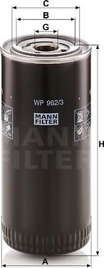 Mann-Filter WP 962/3 x - Паливний фільтр avtolavka.club
