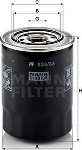 Mann-Filter WP 928/83 - Масляний фільтр avtolavka.club