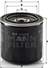 Mann-Filter WP 1026 - Масляний фільтр avtolavka.club