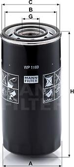 Mann-Filter WP 1169 - Масляний фільтр avtolavka.club