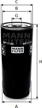 Mann-Filter WP 11 102 - Масляний фільтр avtolavka.club