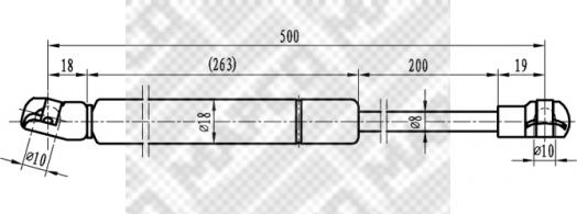 Mapco 91815 - Газова пружина, капот avtolavka.club