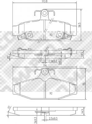 Mapco 6819 - Гальмівні колодки, дискові гальма avtolavka.club