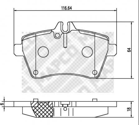 Mapco 6839 - Гальмівні колодки, дискові гальма avtolavka.club