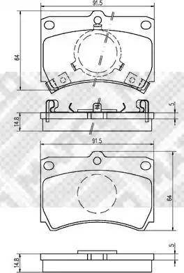 Mapco 6335 - Гальмівні колодки, дискові гальма avtolavka.club