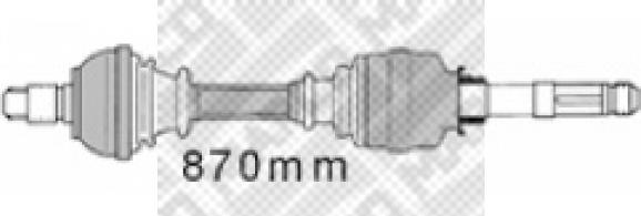 Mapco 16421 - Приводний вал avtolavka.club