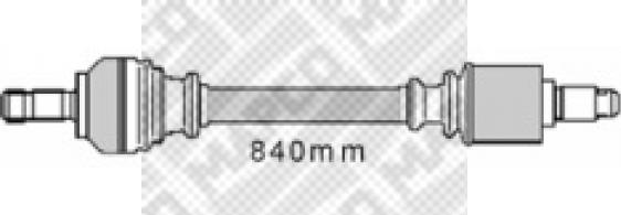 Mapco 16346 - Приводний вал avtolavka.club