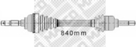 Mapco 16348 - Приводний вал avtolavka.club