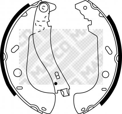 Mapco 8031 - Комплект гальм, барабанний механізм avtolavka.club