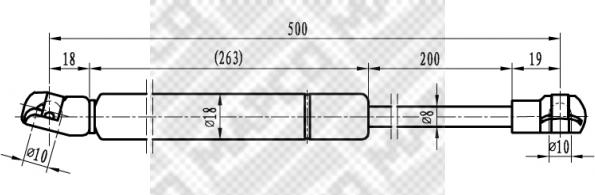 Mapco 20958 - Газова пружина, капот avtolavka.club