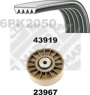 Mapco 23919 - Поликлиновий ремінний комплект avtolavka.club