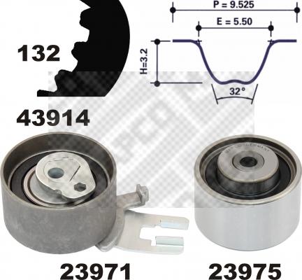 Mapco 23914 - Комплект ременя ГРМ avtolavka.club