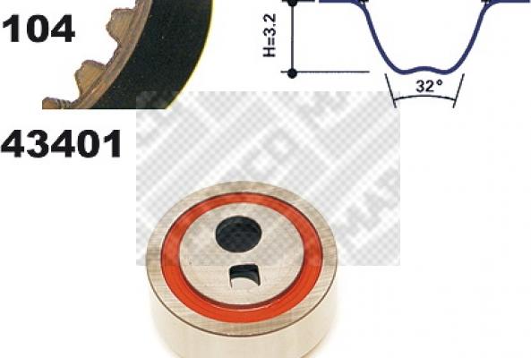 Mapco 23401 - Комплект ременя ГРМ avtolavka.club