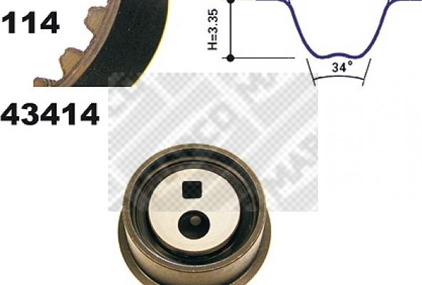 Mapco 23416 - Комплект ременя ГРМ avtolavka.club