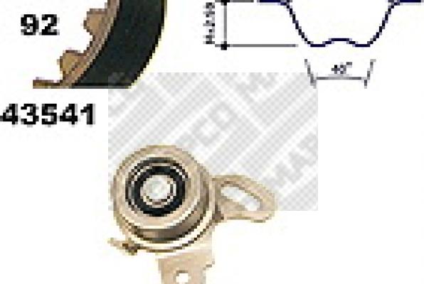 Mapco 23541 - Комплект ременя ГРМ avtolavka.club