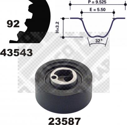 Mapco 23543 - Комплект ременя ГРМ avtolavka.club