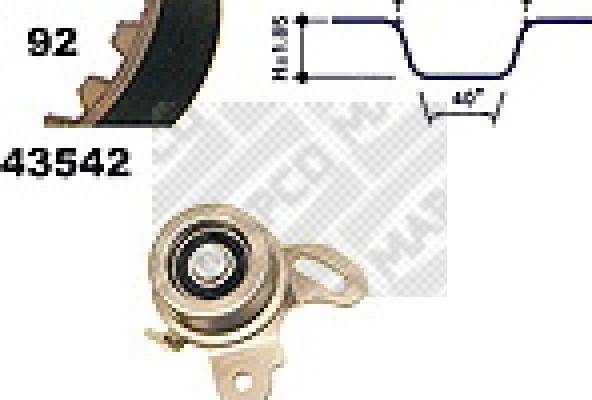 Mapco 23542 - Комплект ременя ГРМ avtolavka.club