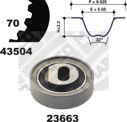 Mapco 23504 - Комплект ременя ГРМ avtolavka.club