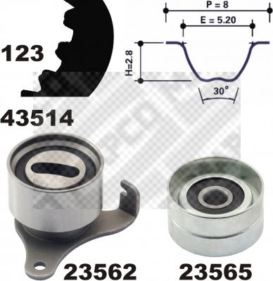 Mapco 23514 - Комплект ременя ГРМ avtolavka.club