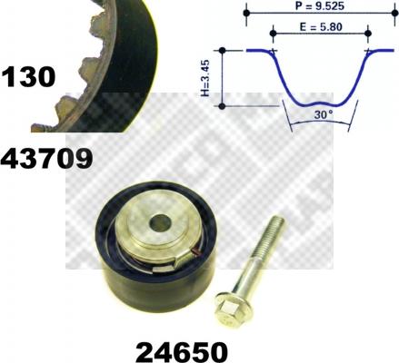 Mapco 23632 - Комплект ременя ГРМ avtolavka.club