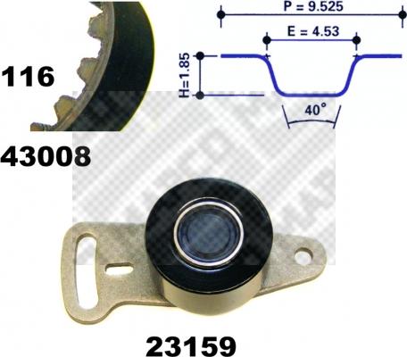 Mapco 23118 - Комплект ременя ГРМ avtolavka.club