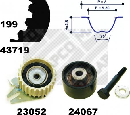 Mapco 23719 - Комплект ременя ГРМ avtolavka.club