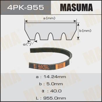 MASUMA 4PK-955 - Поліклиновий ремінь avtolavka.club