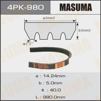 MASUMA 4PK980 - Поліклиновий ремінь avtolavka.club