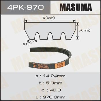 MASUMA 4PK-970 - Поліклиновий ремінь avtolavka.club