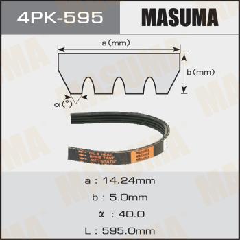 MASUMA 4PK-595 - Поліклиновий ремінь avtolavka.club